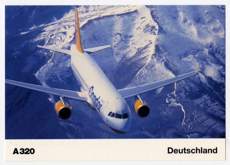 Image: postcard: Condor Flugdienst, Airbus A320