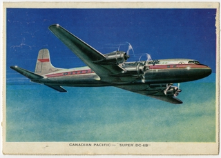 Image: postcard: Canadian Pacific Airlines, Douglas DC-6B