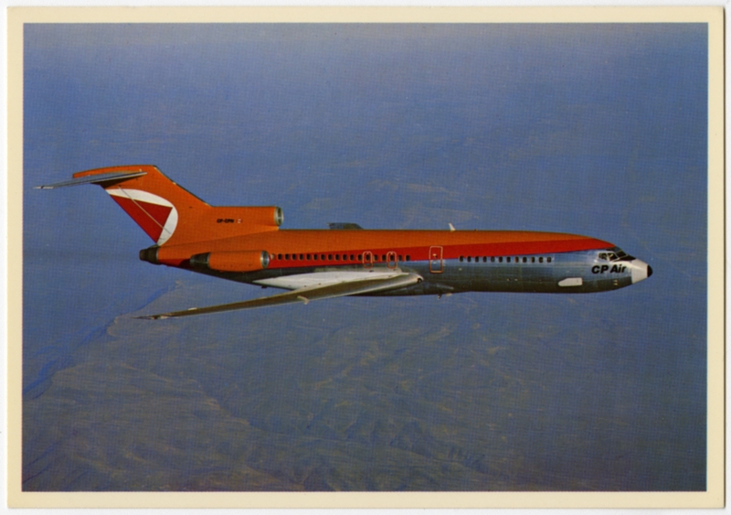 Image: postcard: CP Air, Boeing 727