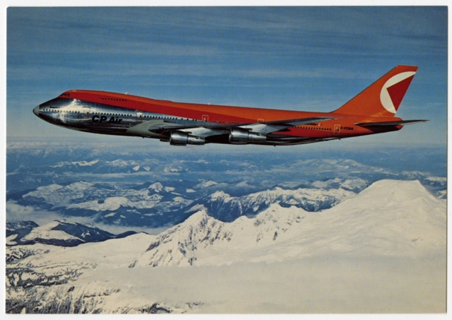 Object 747 Objects | postcard: CP Air, Boeing 747 | SFO Museum