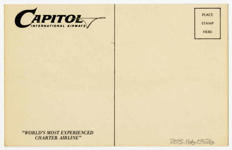 Image: postcard: Capitol International Airways, Douglas DC-8