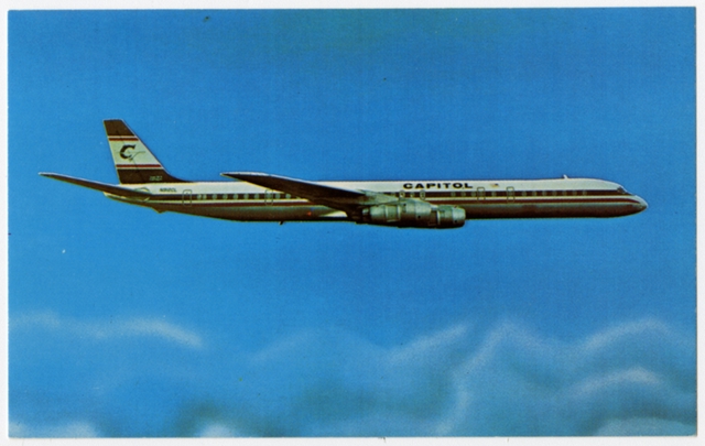 Postcard: Capitol International Airways, Douglas DC-8