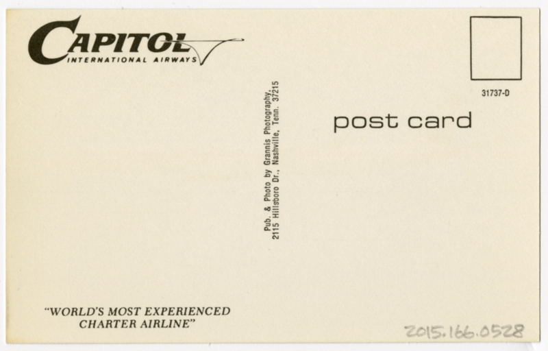 Image: postcard: Capitol International Airways, Douglas DC-8