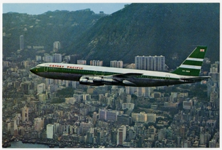 Image: postcard: Cathay Pacific Airways, Boeing 707
