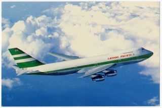 Image: postcard: Cathay Pacific Airways, Boeing 747