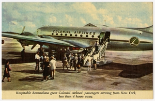 Image: postcard: Colonial Airlines, Douglas DC-3