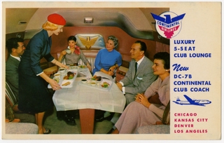 Image: postcard: Continental Air Lines, Douglas DC-7B