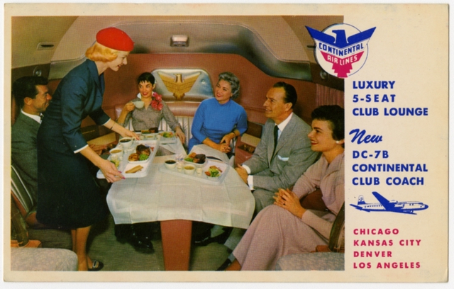 Postcard: Continental Air Lines, Douglas DC-7B