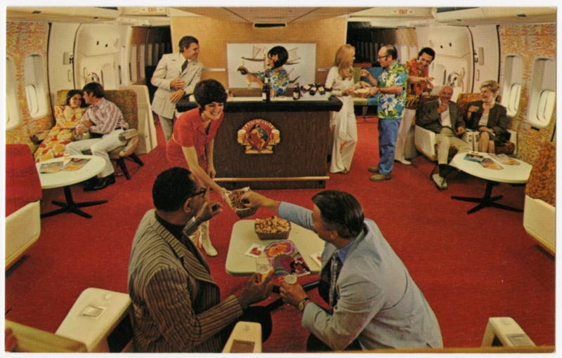 Image: postcard: Continental Airlines, Boeing 747