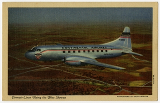 Image: postcard: Continental Airlines, Convair 240 Convair-Liner