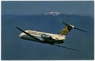 Image: postcard: Continental Airlines, Douglas DC-9