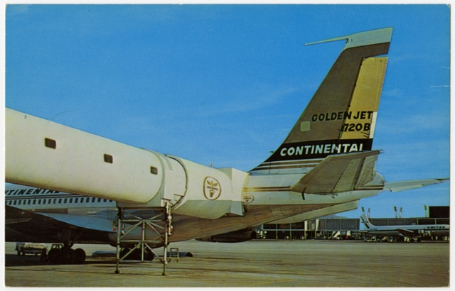 Postcard: Continental Airlines, Boeing 720B