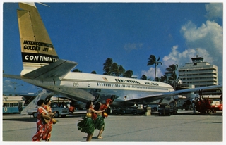 Image: postcard: Continental Airlines, Boeing 707