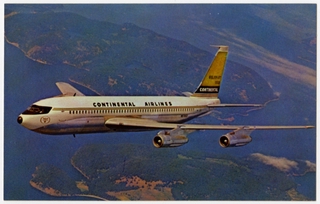 Image: postcard: Continental Airlines, Boeing 720B