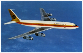 Image: postcard: Continental Airlines, Boeing 707-320C