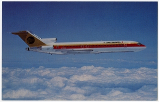 Image: postcard: Continental Airlines, Boeing 727