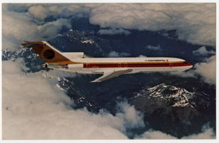 Image: postcard: Continental Airlines, Boeing 727-200
