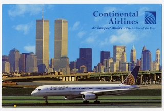 Image: postcard: Continental Airlines, Boeing 757-200