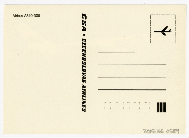 Image: postcard: Czechoslovak Airlines, Airbus A310-300