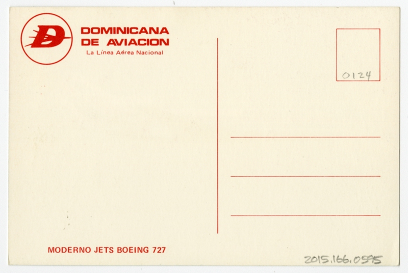 Image: postcard: Dominicana de Aviacion, Boeing 727