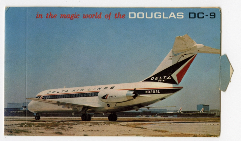 Image: postcard: Delta Air Lines, Douglas DC-9