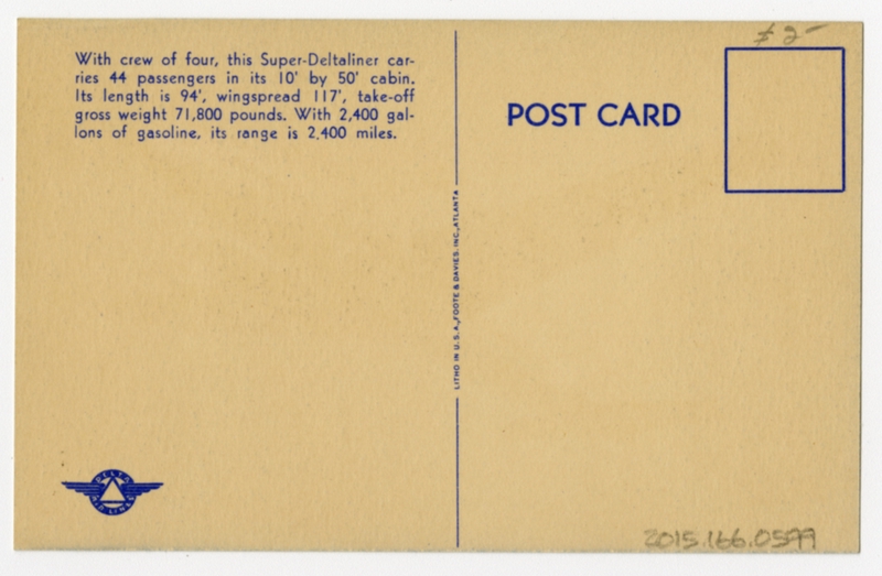 Image: postcard: Delta Air Lines