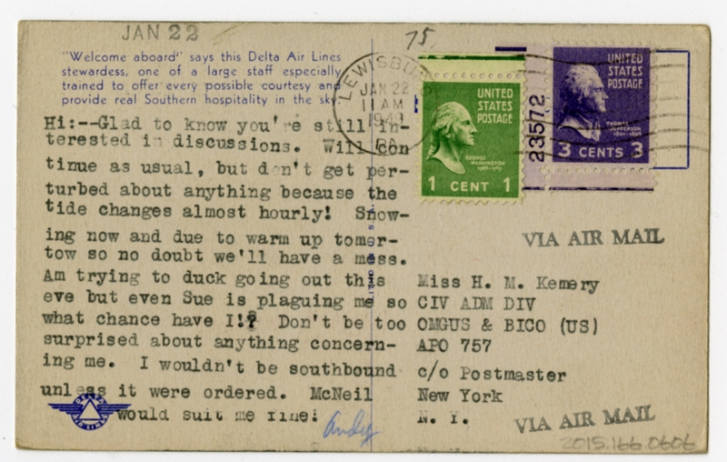 Image: postcard: Delta Air Lines