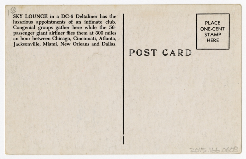 Image: postcard: Delta Air Lines, Douglas DC-6