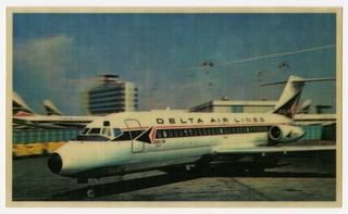 Image: postcard: Delta Air Lines, Douglas DC-9
