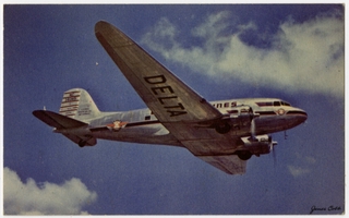 Image: postcard: Delta Air Lines, Douglas DC-3