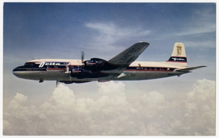 Image: postcard: Delta Air Lines, Douglas DC-7