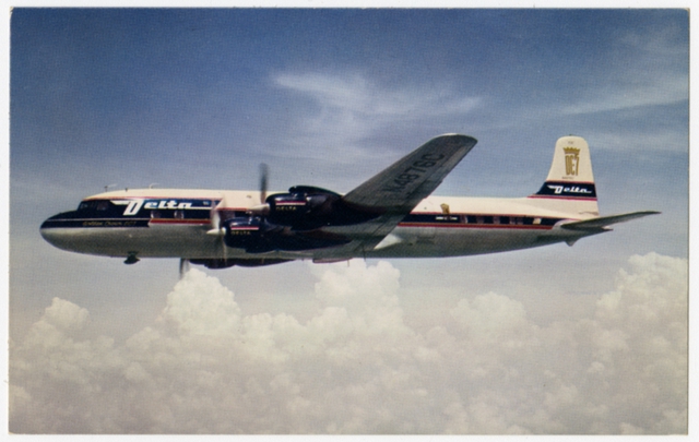 Postcard: Delta Air Lines, Douglas DC-7