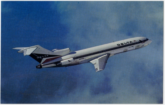 Postcard: Delta Air Lines, Boeing 727