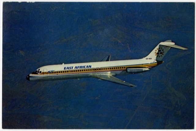 Postcard: East African Airways, Douglas DC-9-30