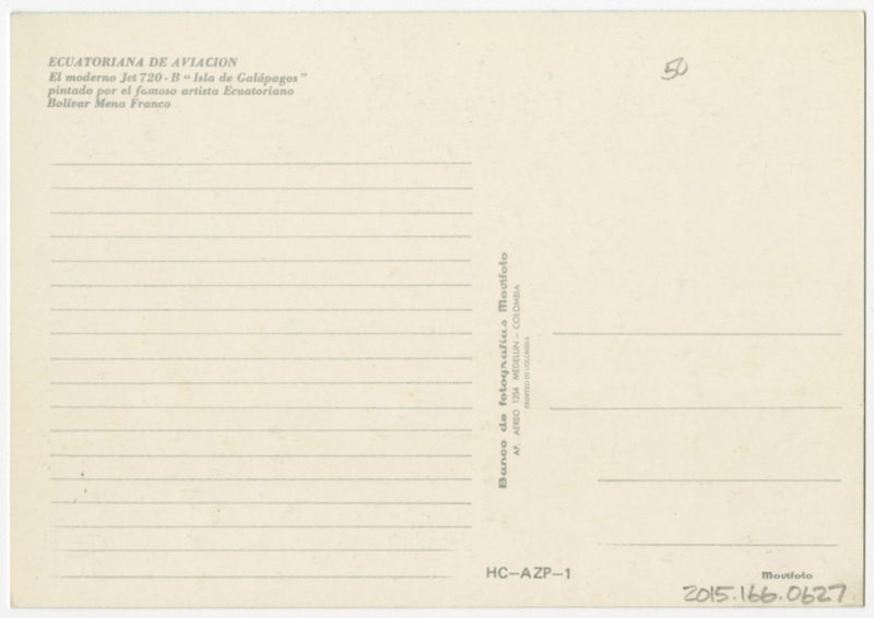 Image: postcard: Ecuatoriana de Aviacion, Boeing 720B