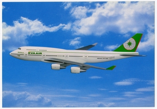 Image: postcard: EVA Air, Boeing 747-400