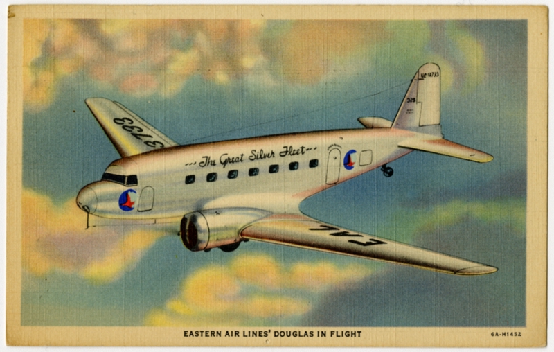 Image: postcard: Eastern Air Lines, Douglas DC-3