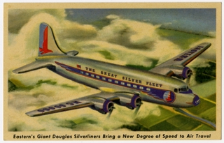 Image: postcard: Eastern Air Lines, Douglas DC-4