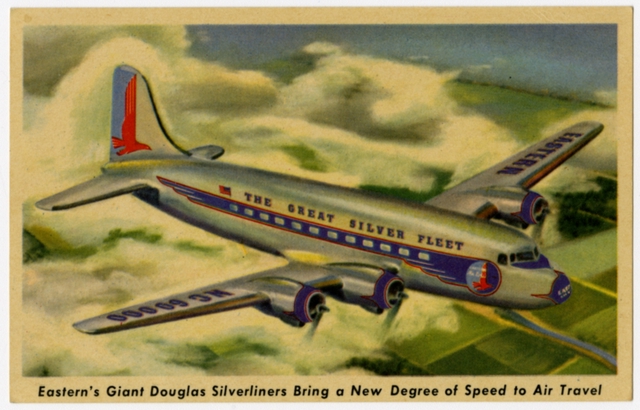 Postcard: Eastern Air Lines, Douglas DC-4