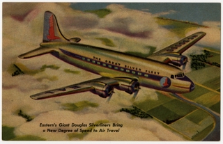 Image: postcard: Eastern Air Lines, Douglas DC-4