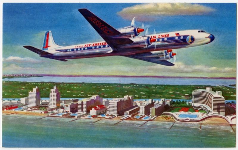 Image: postcard: Eastern Air Lines, Douglas DC-7B
