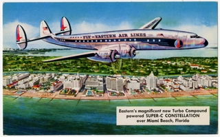 Image: postcard: Eastern Air Lines, Lockheed Constellation