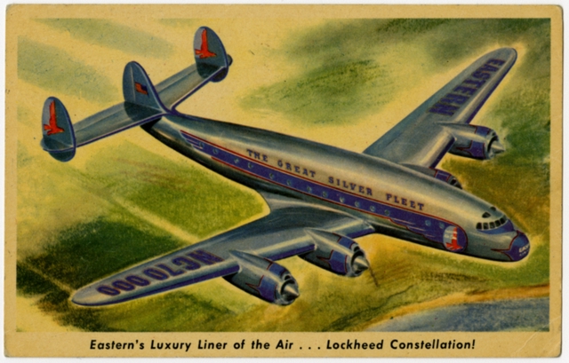 Postcard: Eastern Air Lines, Lockheed Constellation
