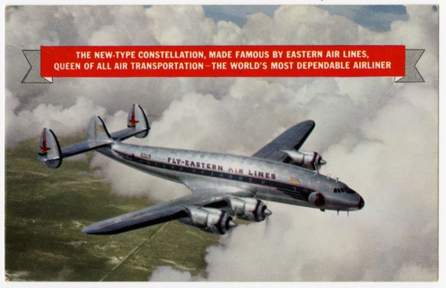 Postcard: Eastern Air Lines, Lockheed Constellation