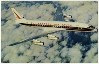 Image: postcard: Eastern Air Lines, Douglas DC-8