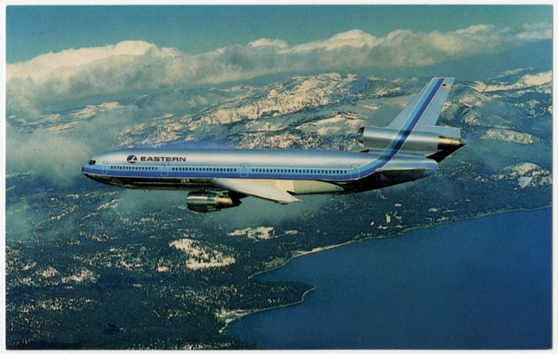 Image: postcard: Eastern Air Lines, McDonnell Douglas DC-10