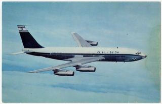 Image: postcard: El Al Israel Airlines, Boeing 720B