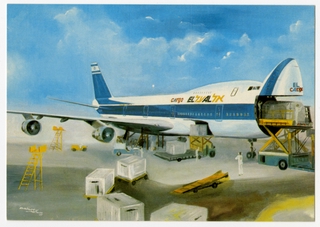 Image: postcard: El Al Israel Airlines, Cargo, Boeing 747F