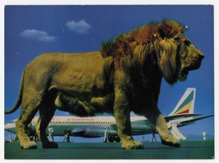 Image: postcard: Ethiopian Airlines, Boeing 707
