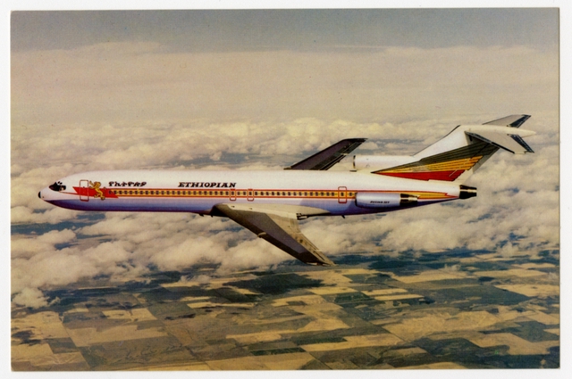 Postcard: Ethiopian Airlines, Boeing 727-200